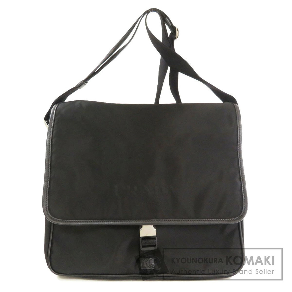 Prada plate shoulder Crossbody bag Black